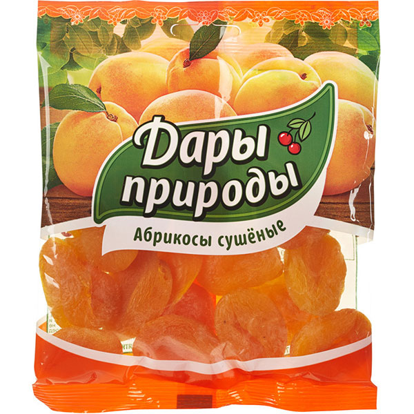 Сухофрукты курага (абрикосы), без косточек, Дары природы,  150 г, Россия
