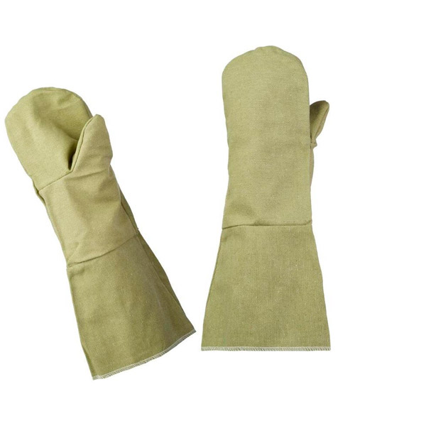 Краги сварщика брезентовые, двухпалые, р-р 10, цвет хаки, Россия