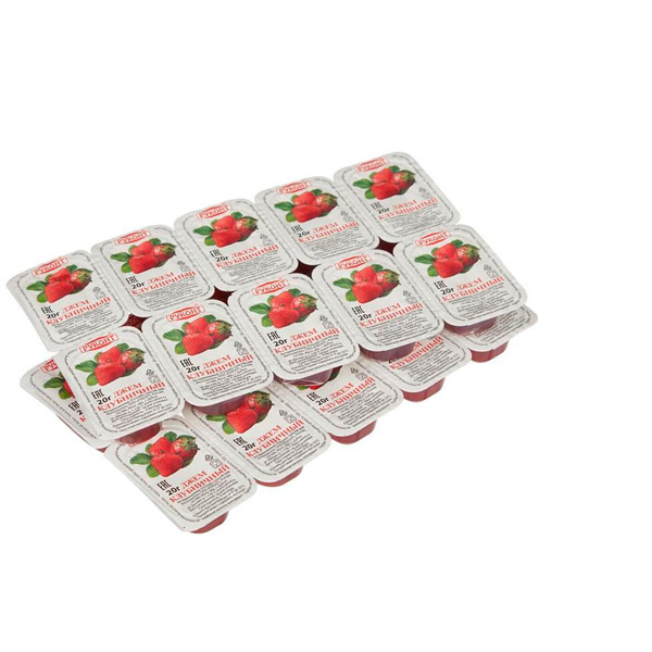 Джем, порционный, Руконт, клубника, 400 г (20 шт. по 20 г), Россия