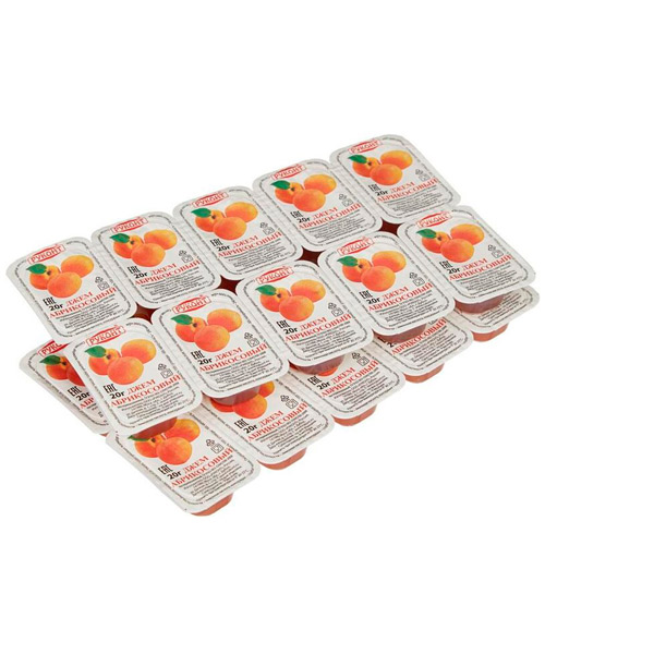 Джем, порционный, Руконт, абрикос, 400 г (20 шт. по 20 г), Россия