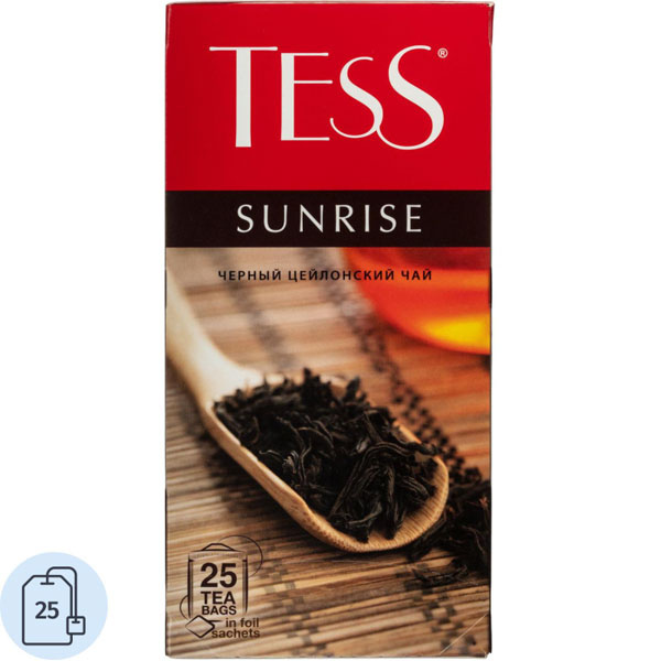 Чай TESS Sunrise,  25пак, черный, цейлонский