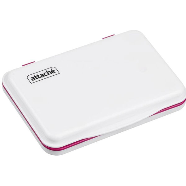 Подушка штемпельная настольная Attache,  55*90 мм, цвет фиолетовый, корпус пластик, Китай