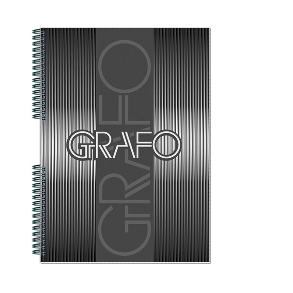 Тетрадь А4 крепление спираль,  48л, клетка, Полином, "Графо", обложка картон, Россия