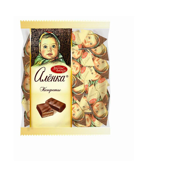 Конфеты шоколадные, Красный октябрь, "Алёнка", вес  250 г, упаковка мягкая упаковка, Россия