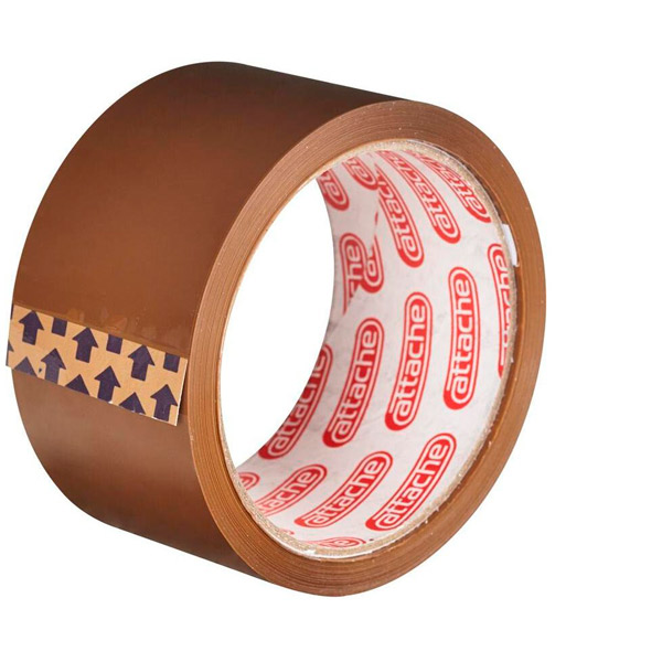 Клейкая лента упаковочная 50 мм*50 м, плотность 40 мкм, цвет коричневый, Attache, Россия