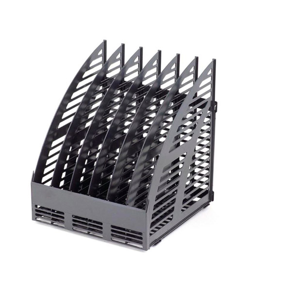 Накопитель вертикальный Attache, пластик, 240 мм, отделений 6, цвет черный, Беларусь