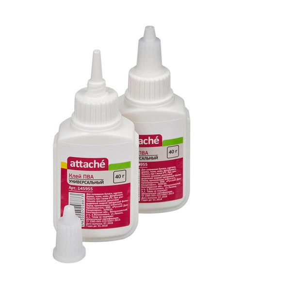 Клей ПВА 40 г, Attache, дозатор