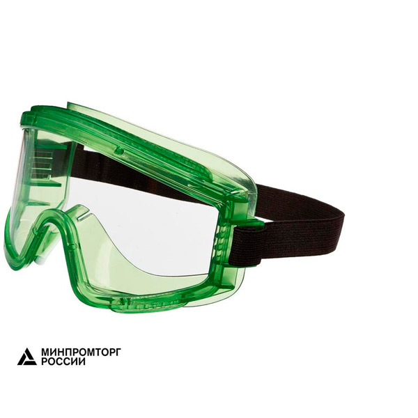 Очки защитные закрытые, универсальные, РОСОМЗ, "ЗН11 Panorama", прозрачные, Россия