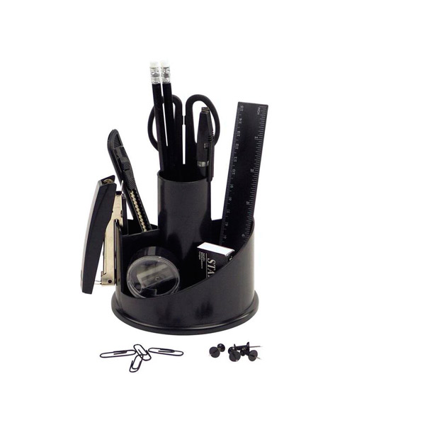 Набор настольный Attache, JC806, 14 предметов, вращающийся, цвет черный, Китай