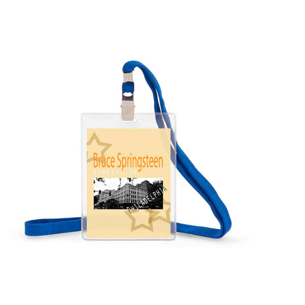 Бейдж Attache, вертикальный, 87*120 мм, крепление зажим/лента, комплект 10 шт., Россия