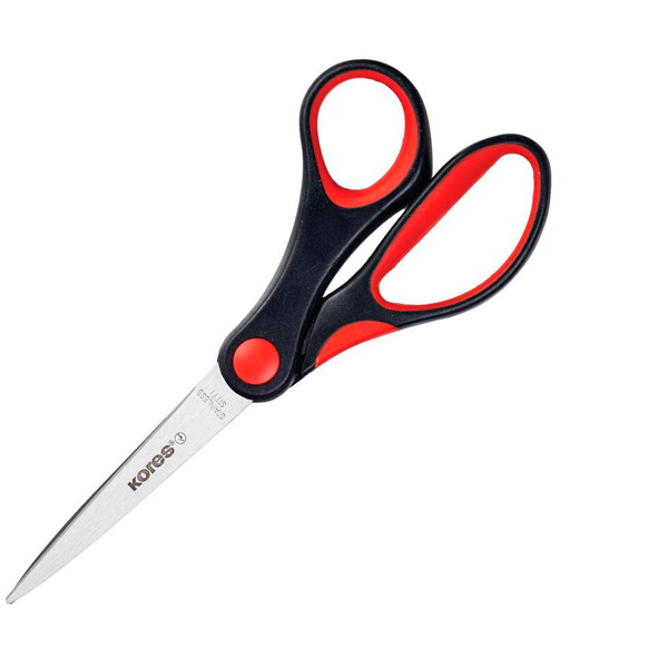 Ножницы Kores, "Softgrip", 170 мм, Китай