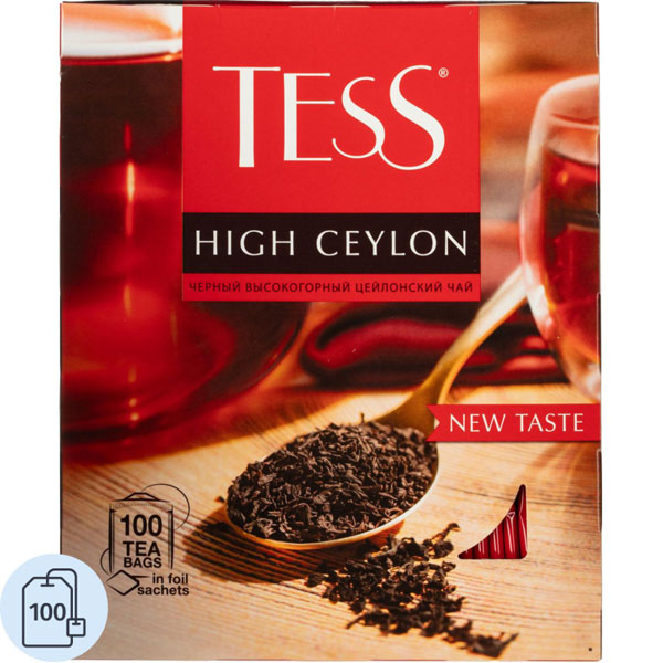 Чай TESS High Ceylon, 100пак, черный, по 2,25г