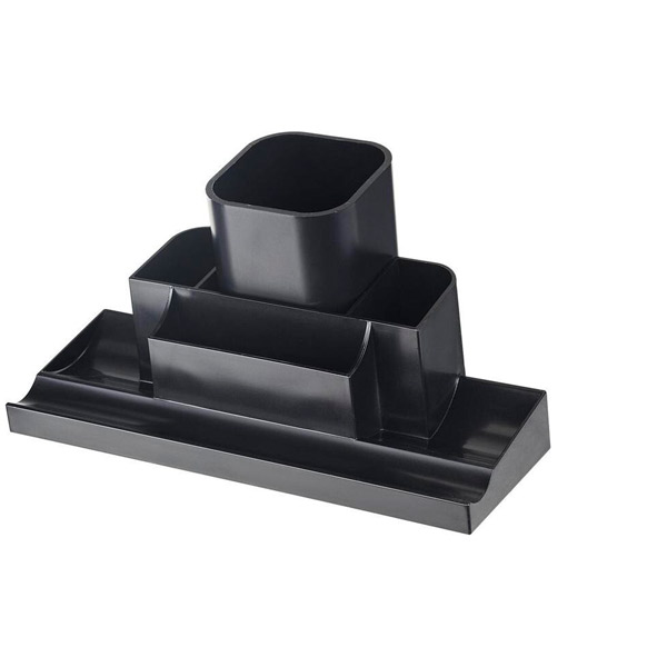 Подставка для канцелярских мелочей Uniplast, "Башня", отделений  7, полистирол, цвет черный, Беларусь
