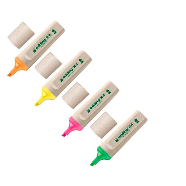 Набор текстовыделителей  6 цветов, толщина линии письма 1-5 мм, Edding, корпус пластик, Германия