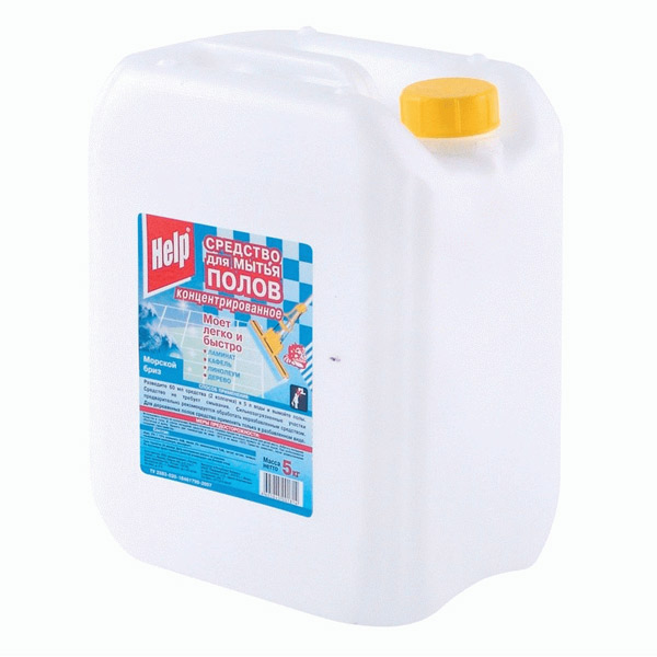 Средство моющее для мытья полов, Help, 5000 мл, аром. морской бриз, концентрат, Россия