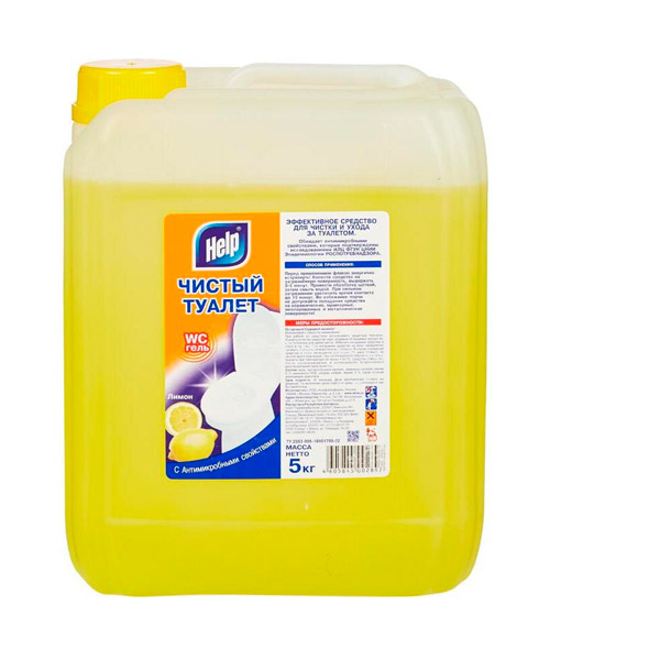 Средство для сантехники Help, "Чистый туалет", 5000 мл, гель, универсальное, Россия