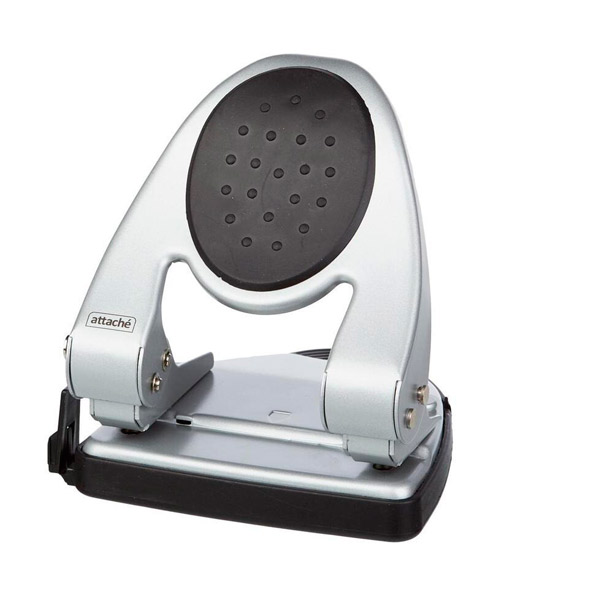 Дырокол Attache, 6730, 30 листов, корпус металл, черный/серебристый