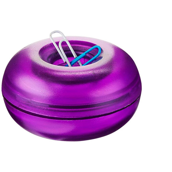 Скрепочница магнитная цвет ассорти, овальная, Китай