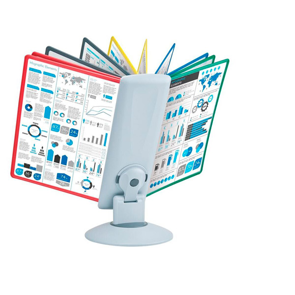 Демо-система настольная, ProMEGA Office, 10 панелей, ассорти, вращающаяся, Тайвань