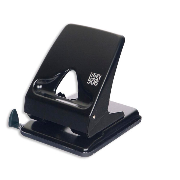 Дырокол Sax, 40 листов, корпус металл, черный