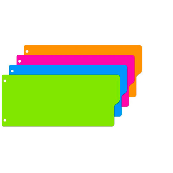 Разделительные полосы пластиковые, 105*240 мм, Attache Selection, цвет ассорти, в упаковке 4 цвета по 3 листа, Россия