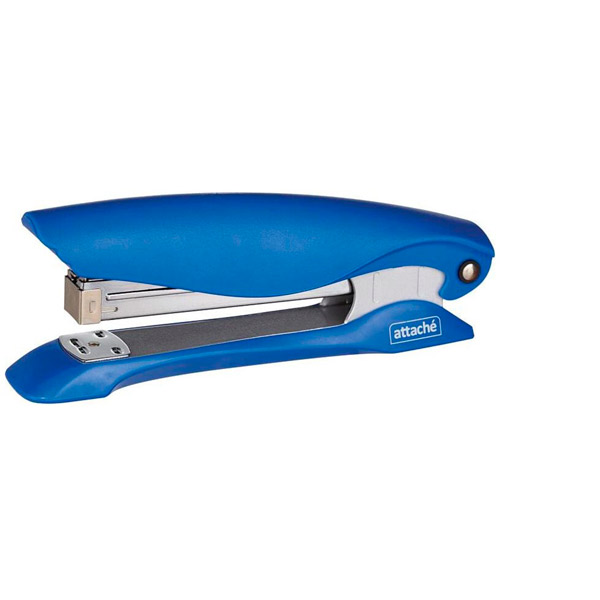 Степлер 24/6, 26/6, Attache, до 20 листов, синий, наличие антистеплера