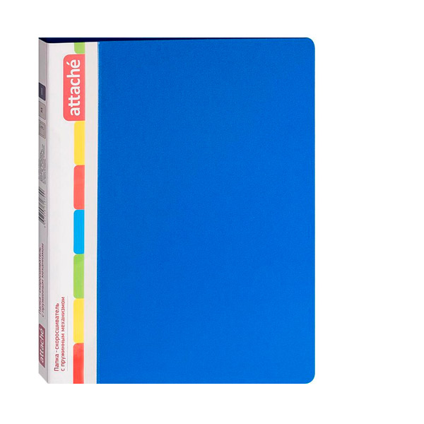 Папка с пружинным скоросшивателем, плотность 700 мкм, Attache, цвет синий, Россия