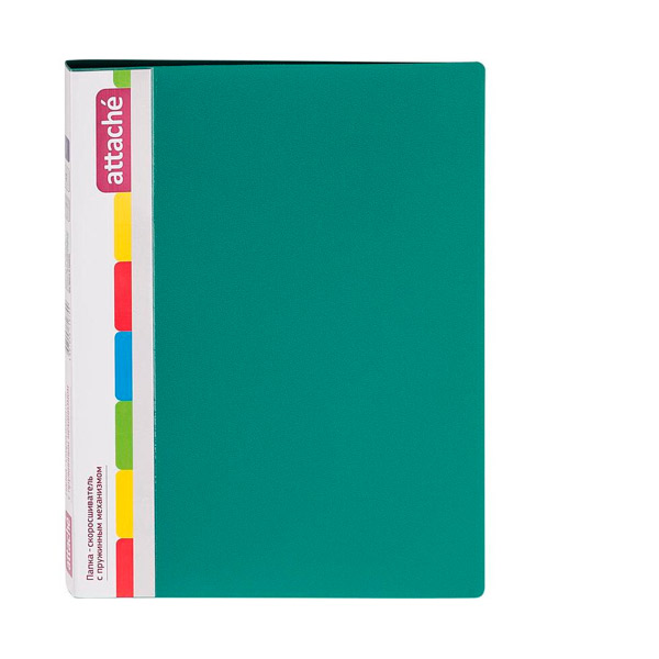 Папка с пружинным скоросшивателем, плотность 700 мкм, Attache, цвет зеленый, Россия
