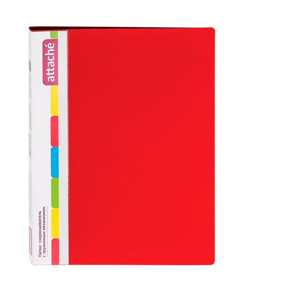Папка с пружинным скоросшивателем, плотность 700 мкм, Attache, цвет красный, Россия