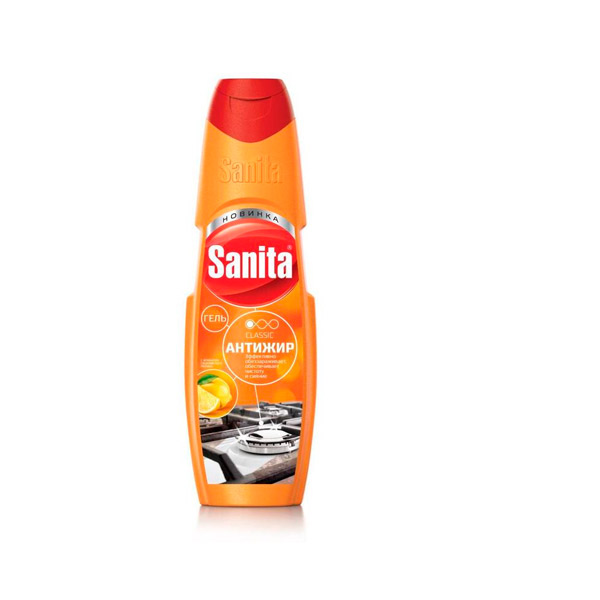 Средство чистящее для плит, SANITA, "Антижир",  500 мл, Россия
