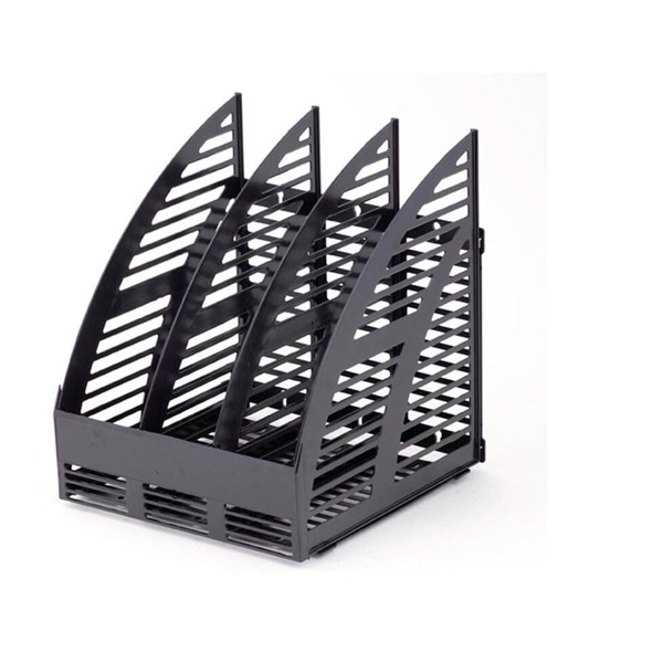 Накопитель вертикальный Attache, пластик, 240 мм, отделений 3, сборный, цвет черный