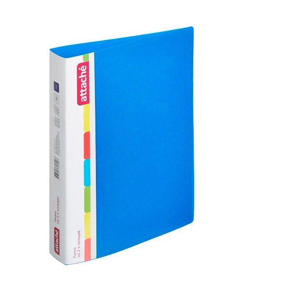 Папка 2 кольца A4, ширина корешка 42 мм, цвет синий, Attache, Россия