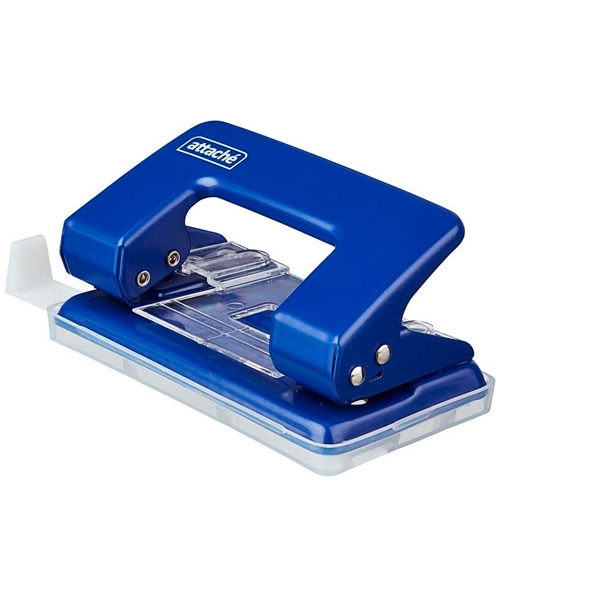 Дырокол Attache, 12 листов, корпус металл, синий