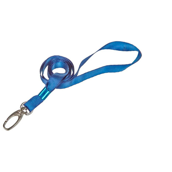 Лента для бейджа ProMEGA Office, 90 см, крепление карабин, цвет голубой, комплект 1 шт., Китай