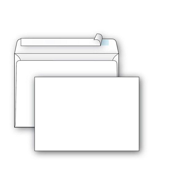 Конверт C5, 1000 шт., 162*229 мм, стрип, цвет белый, без окна, Ecopost, Россия