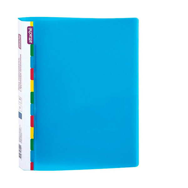 Папка с пружинным скоросшивателем, плотность 600 мкм, Attache, "Diagonal", цвет синий, Россия