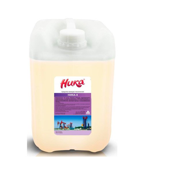 Cредство для машинной и ручной мойки полов в технических и ремонтных зонах, Ника, "Ника-4", 5 л, малопенное, концентрат