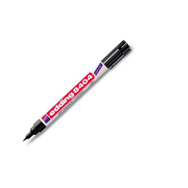 Маркер аэрокосмический, Edding, E-8404, цвет чернил черный, толщина линии письма 0,75 мм, круглый, Германия