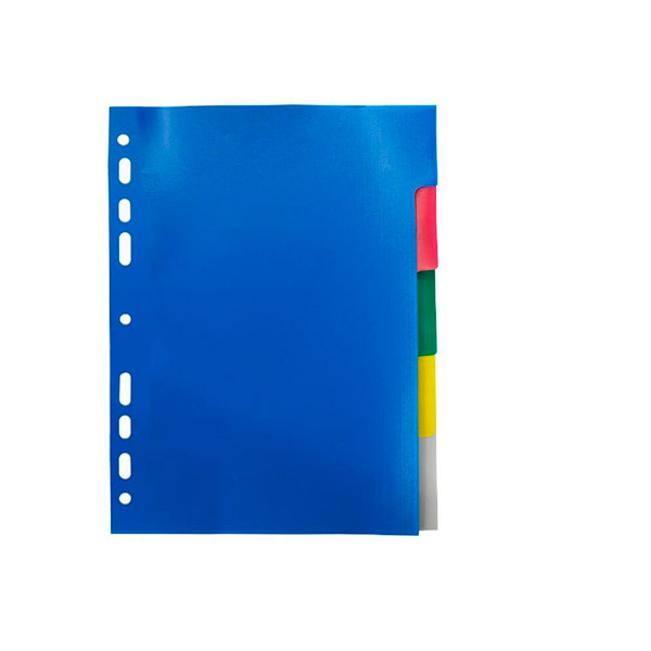 Разделитель листов A5 пластик, Attache, цветовой, 5 листов, цвет ассорти, Россия