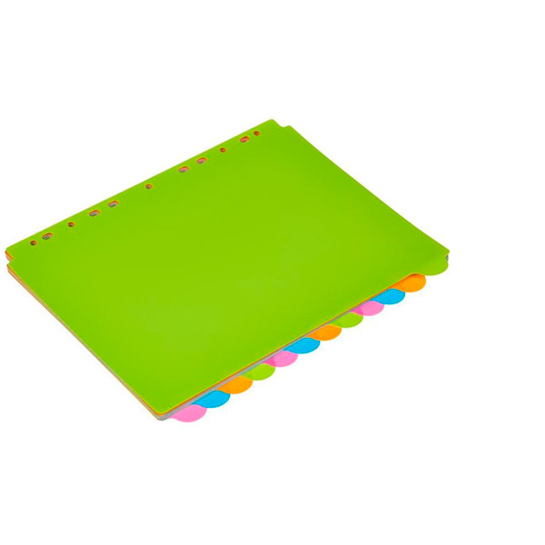 Разделитель пластиковый, увеличенная ширина, A4+, 12 листов, по цветам (без индексации), ассорти, Attache Selection, Россия