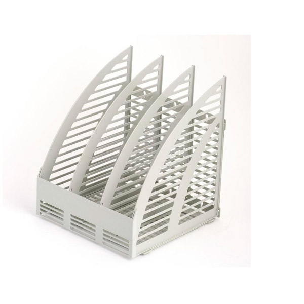 Накопитель вертикальный Attache, пластик, 240 мм, отделений 3, сборный, цвет серый, Беларусь