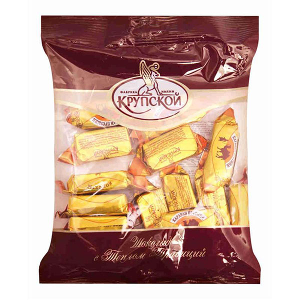 Конфеты шоколадные, Фабрика им. Крупской, "Караван пустыни", вес  200 г, упаковка мягкая упаковка, Россия