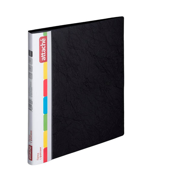 Демо-папка A4, страниц 20, Attache, цвет черный, Россия