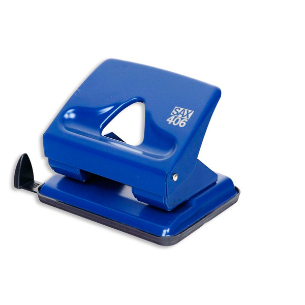 Дырокол Sax, 30 листов, корпус металл, синий