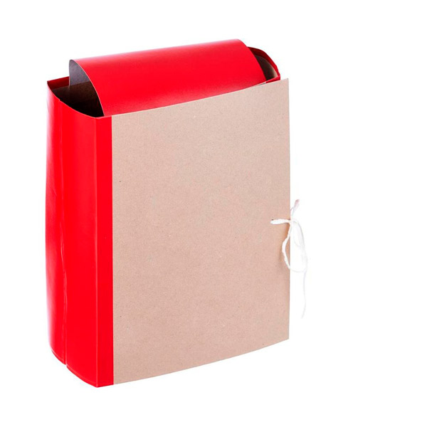 Папка архивная на завязках ширина корешка 120 мм, цвет бордовый, Attache