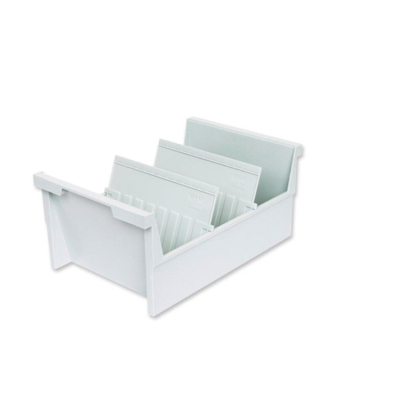 Картотека HAN, горизонтальная, A5, на 1000 карточек, цвет серый, Германия