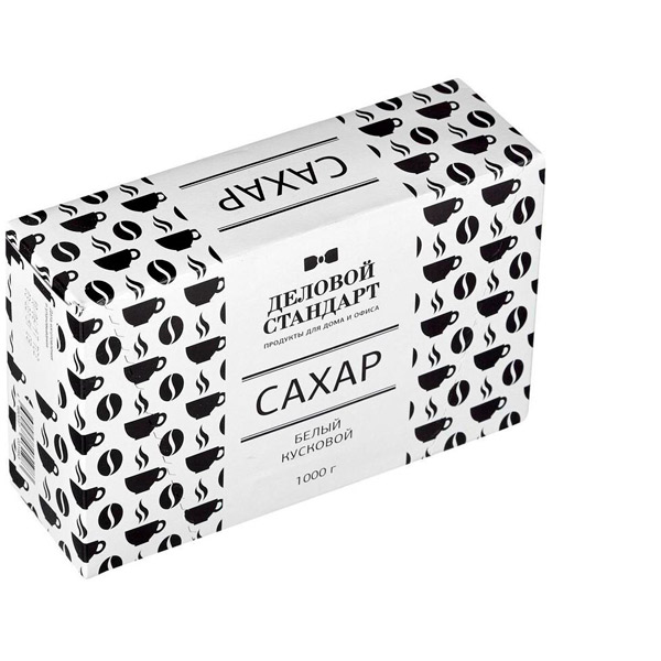 Сахар кусковой, белый, вес 1000 г, Деловой стандарт