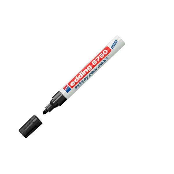 Маркер для промышленной графики, Edding, E-8750/1, цвет чернил черный, толщина линии письма 2-4 мм, круглый, Россия
