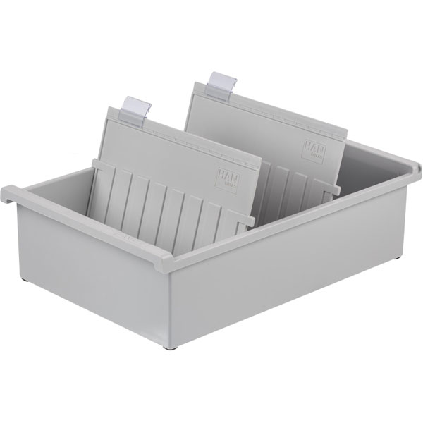 Картотека HAN 955/0-11, А5, на 1300 карт открытая, серый Германия