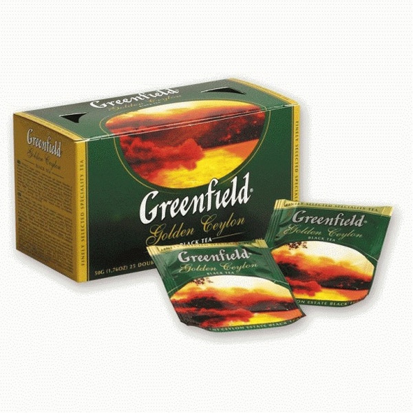 Чай пакетированный Greenfield, "Golden Ceylon", черный, Россия